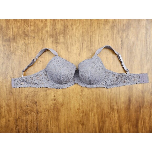 Delta Burke Bra Womens Size 38C Purple Floral Lightly Lined Padded Back Closure - Picture 6 of 9